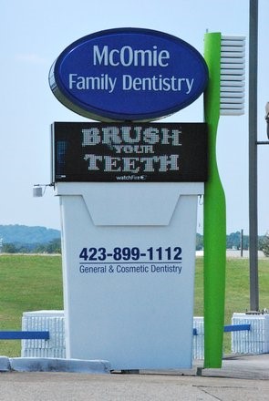 dental clinic freestanding marketing sign