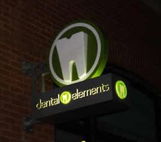 dental clinic blade illuminated sign
